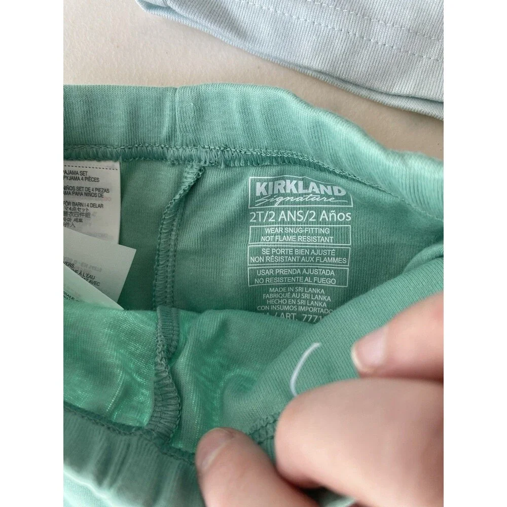 Kirkland Signature Boys 2T Pajamas 2pc Set Shark Pocket Snug Fit NWT